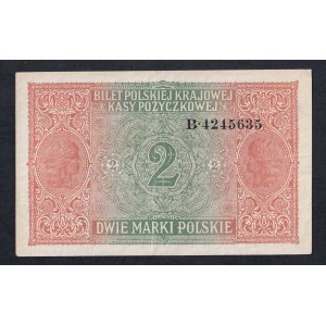 Polska, 2 marki polskie, 1916–1917, stan zachowania VF