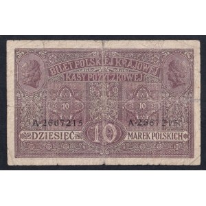 Poland, 10 Marek Polskich, 1916-17, F
