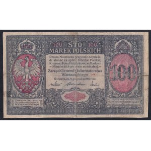 Poland, 100 Marek Polskich, 1916, VG