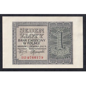 Poland, 1 Zloty, 1941, UNC