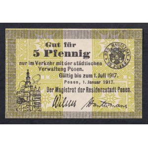 Poland, 5 Pfennig, 1917, UNC