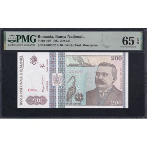 Romania, 200 Lei, 1992, Gem UNC 65 EPQ