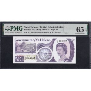 Saint Helena, 50 Pence, 1979, Gem UNC 65 EPQ
