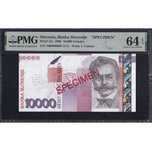 Slovenia, 10.000 Tolarjev, 2000, Choice UNC 64 EPQ, SPECIMEN