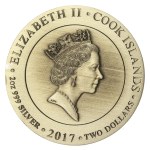 Cook Islands, Elizabeth II, 2 dollars 2017, Gods of Olympus – Hephaestus, 2 oz. Ag 999 (301)