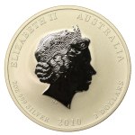 Australia, Elizabeth II, 2 dollars 2010 – Year of the Tiger, 2 oz. Ag 999 (313)