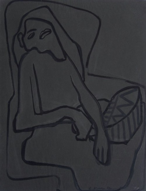 Lech Kunka, Kobieta w fotelu, 1950