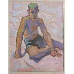 Stefan Wegner, Chłopiec na plaży, 1955