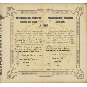 Pologne, action nominative de 250 roubles, 1914, Trawniki