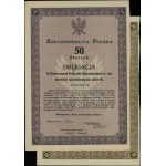 Republic of Poland (1918–1939), 5% bonds of the State Conversion Loan in denominations of 10 zlotych and 50 złotych, September 1, 1924, Warsaw