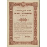 Poland, fractional certificate for 4 1/2% of a domestic government loan, June 1, 1937