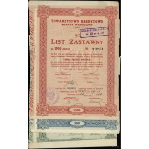 Pologne, lot de 3 lettres de gage