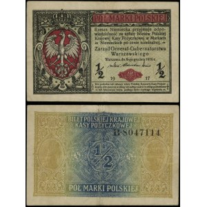 Polska, 1/2 marki polskiej, 9.12.1916, Generał, B