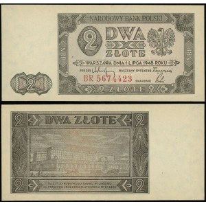 2 zlotys, 1er juillet 1948, BR