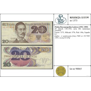 20 zlotych, June 1, 1982, AR