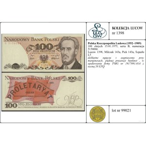 100 zlotys, 15 janvier 1975, B