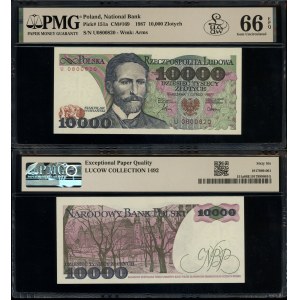 10,000 zlotys, February 1, 1987, U