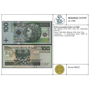 100 zlotys, 25 mars 1994, ER