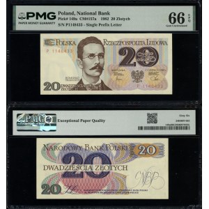 Poland, 20 zlotych, June 1, 1982, P