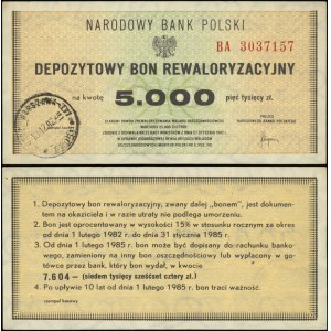 Poland, 5,000 zloty voucher, 1982, BA