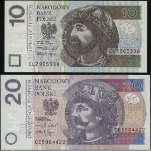 Poľsko, sada: 10 a 20 zlotých, 2025, prechodné série