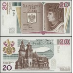Poland, 20 zlotych, January 28, 2015