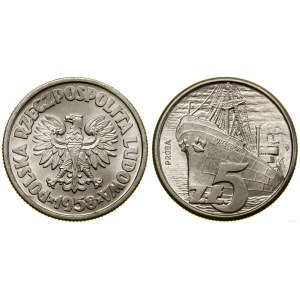 Poland, 5 zlotych, 1958, Warsaw