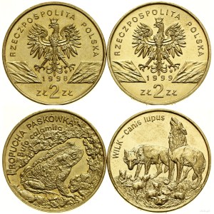 Polsko, sada: 2 x 2 zloté, 1998 a 1999, Varšava