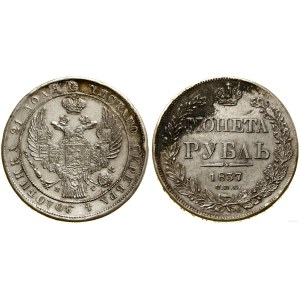 Rusko, rubľ, 1837 NG, Petrohrad