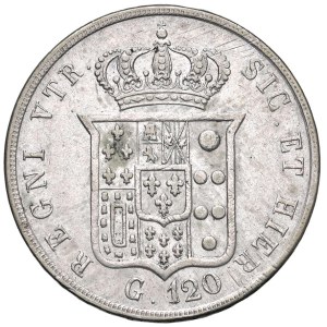 Italian Mints - NAPOLI Ferdinando II di Borbone (1830-1859) Piastra da 120 G...