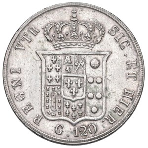 Italian Mints - NAPOLI Ferdinando II di Borbone (1830-1859) Piastra da 120 G...