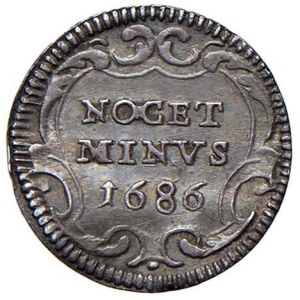 Papal coins - Innocenzo XI (1676-1689) Mezzo Grosso 1686 - Munt. 212 AG (g...