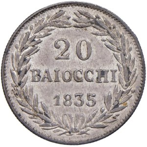 Papal Coins - Gregory XVI (1831–1846) Bologna - 20 Baiocchi 1835, Year V - ...