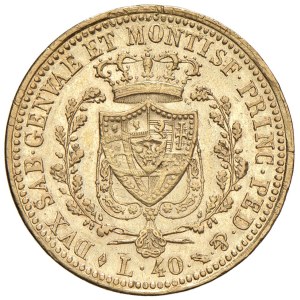 Savoy Coins - Carlo Felice (1821–1831) 40 Lire 1825 T - Nomisma 537 AU R...