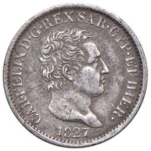 Savoy Coins - Carlo Felice (1821–1831) 50 Centesimi 1827 T - Nomisma 604 A...