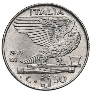 Savoy Coins - Victor Emmanuel III (1900–1946) 50 Centesimi 1943 Year XXI ...