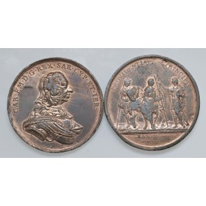 Medals - Carlo Emanuele III (1730-1755) D/ e R/ di medaglia 1746 libe...