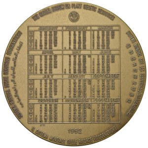 Medals - 1992 FAO Medal, World Food System Calendar Medal...