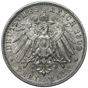 Germany, 3 marks, 1909 (D), Munich