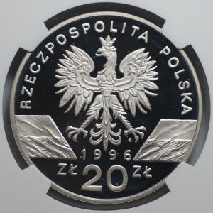 20 zlotych, 1996, Hedgehog, NGC PF 68 ULTRA CAMEO