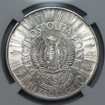 10 zlotych, 1934, Józef Piłsudski, Strzelecki Eagle, NGC MS 60