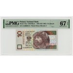 10 zlotych, 1994, series AA 0000413, PMG 67 EPQ