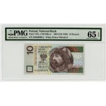 10 zlotych, 1994, series KD 0000013, PMG 65 EPQ