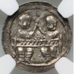 Bolesław IV the Curly (1146–1173) denarius from Kraków, NGC MS 63