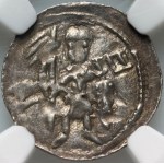 Bolesław IV the Curly (1146–1173) denarius from Kraków, NGC MS 63