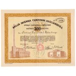 A 500-zlotych registered share of the Kościańska Sugar Refinery, 1920, issued to Tadeusz Zakszewski of Dębiec Nowy