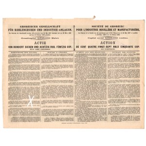Gesellschaft für Kohlebergwerke und Industriebetriebe in Grodziec – 187 Rubel 50 Kopeken 1903