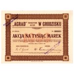 "Agrad" Joint-Stock Company in Grodzisk, 1,000 Polish marks per share, Issue III