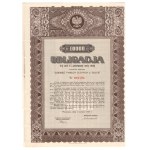 4% State Gold Bond, Series II, 1937, 10,000 zł bond, RARE