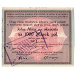 "Wagon" Railway Car Factory Joint-Stock Company in Ostrów, 1,000 Polish marks, 1919, RARE